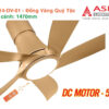 Asian-Quạt ốp trần sải cánh 1470mm có đèn QT14