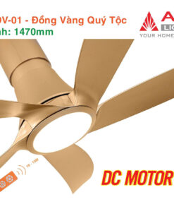 Asian-Quạt ốp trần sải cánh 1470mm có đèn QT14