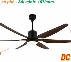 Asian-Quạt trần sải cánh 1670mm có đèn QT13