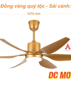Asian-Quạt trần sải cánh 1370mm có đèn QT12