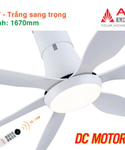 Asian-Quạt ốp trần sải cánh 1670mm có đèn QT20